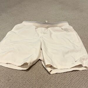 Fabletics Cream Athletic Shorts